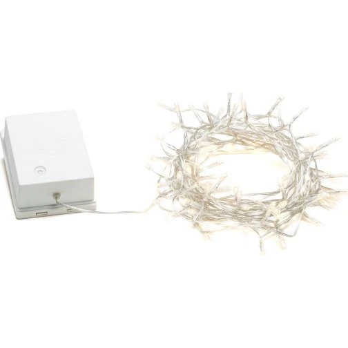 Konstsmide Udendørs Lyskæde, 80 Varm Hvide LED, 7,9 m, Batteri