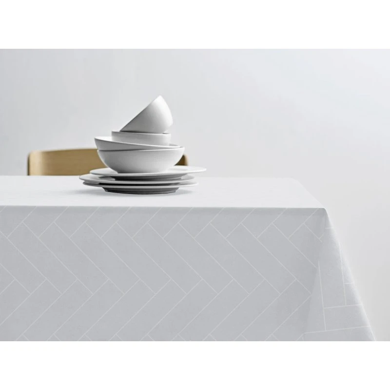 Södahl Tiles Damaskdug 140x270 cm Hvid