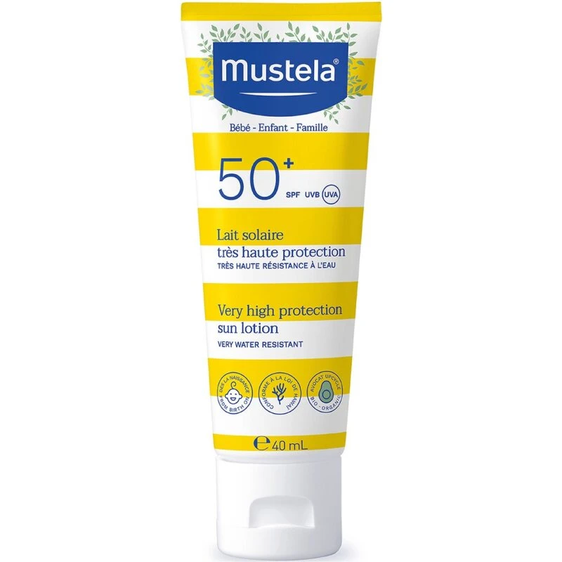 Mustela Sun Solcreme SPF50+ 40 ml – til baby & børn