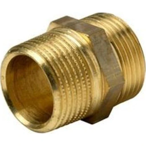 Wavin messing overgangsnippel 1/2" x 3/4"