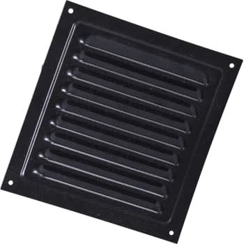 Duka Jalousirist 150x150 mm, sortlakeret aluminium med insektnet