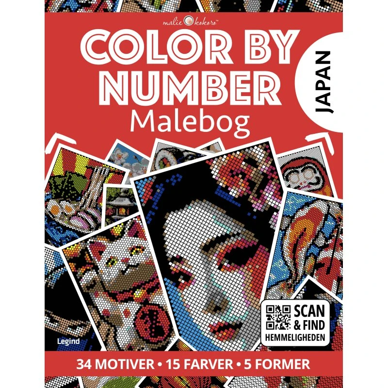 Malebob: Color by Number - Japan - Håndarbejde & Kreativitet
