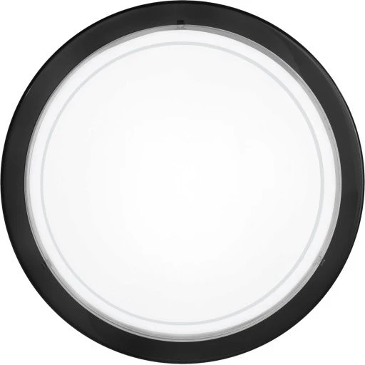 Eglo Planet Plafond, Sort – Rund Loftlampe med Matteret Glas