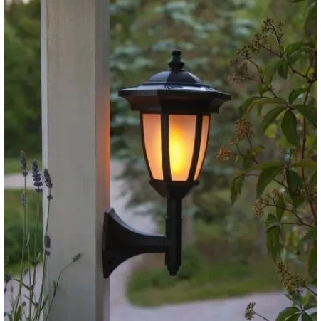 Star Trading Flame 4-i-1 Solcellelampe, Sort