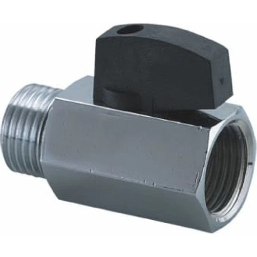 Securex Kuglehane 1/2" med Kontraventil og Sort Greb