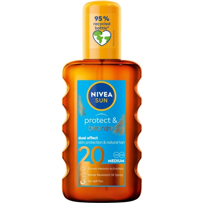 Nivea Sun Protect & Bronze Oil Spray SPF 20, 200 ml