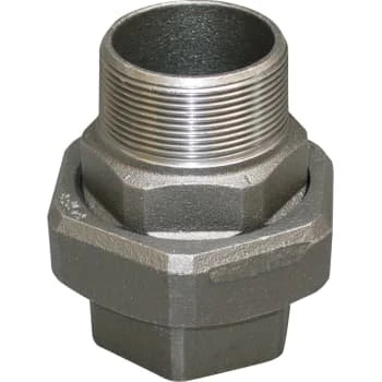 Fischer 1 1/4" sort union muffe/nippel