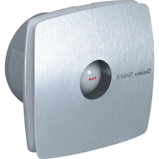 Cata X-Mart 10 Inox Badventilator, 100 mm, rustfrit stål, fugtstyring & timer