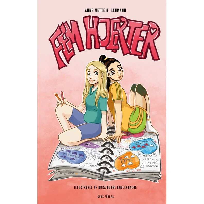 Fem hjerter - Ungdomsbog, hardback