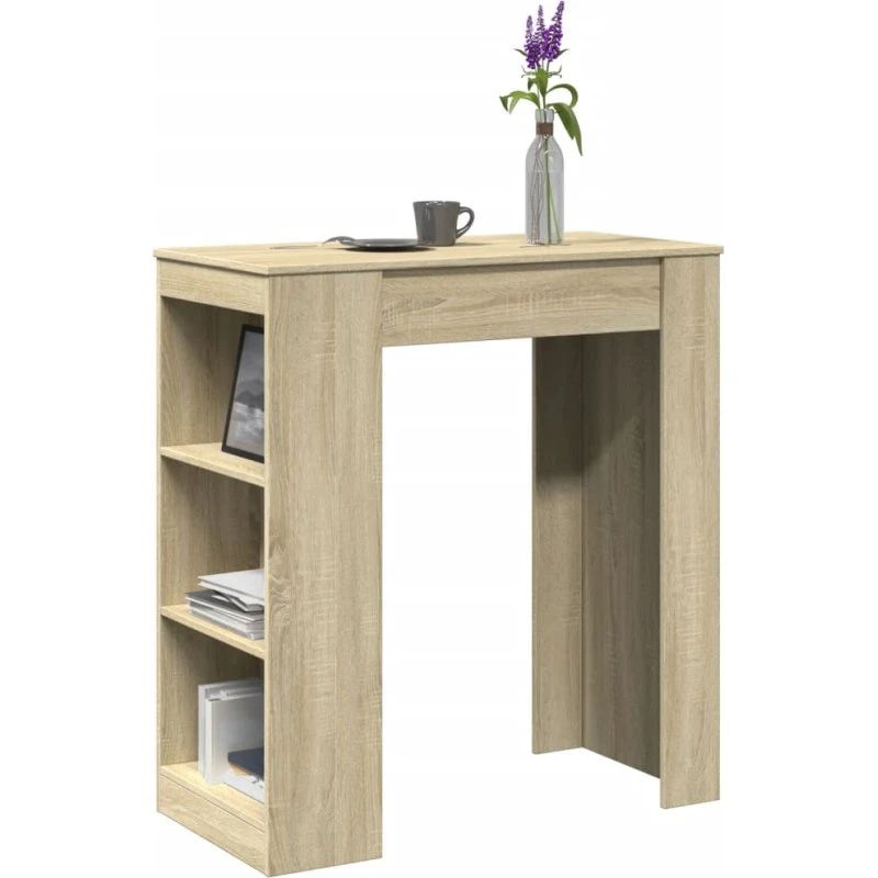 vidaXL Barbord 95x47x103,5 cm konstrueret træ Sonoma-eg