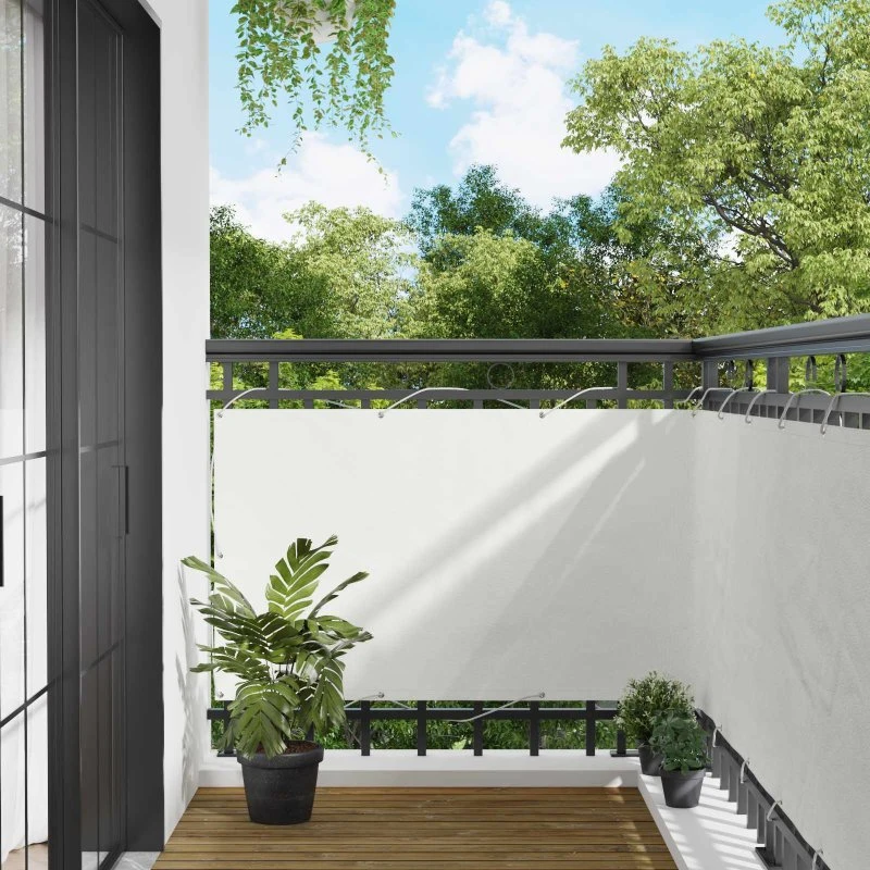 vidaXL Altan Skærm Hvid 100 x 400 cm