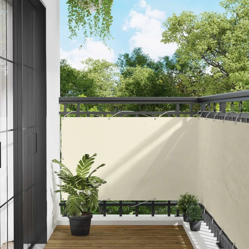 vidaXL Altan Skærm Creme 100 x 600 cm i Oxford Stof