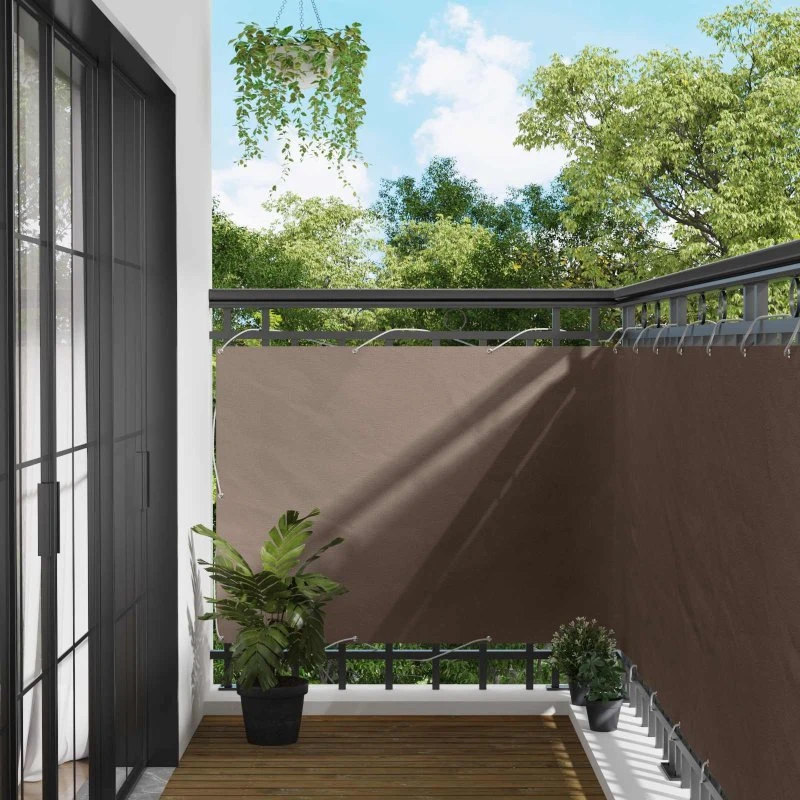 vidaXL Altan Skærm 120 x 200 cm PU-belagt Oxford med alu-øjer