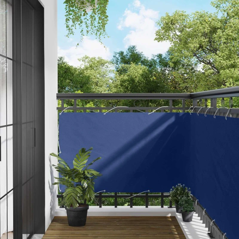 vidaXL Altan Skærm Blå 100 x 400 cm Oxford-stof