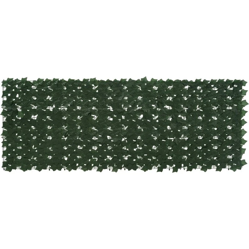 vidaXL Altanscreen med blade, mørkegrøn 200 x 75 cm