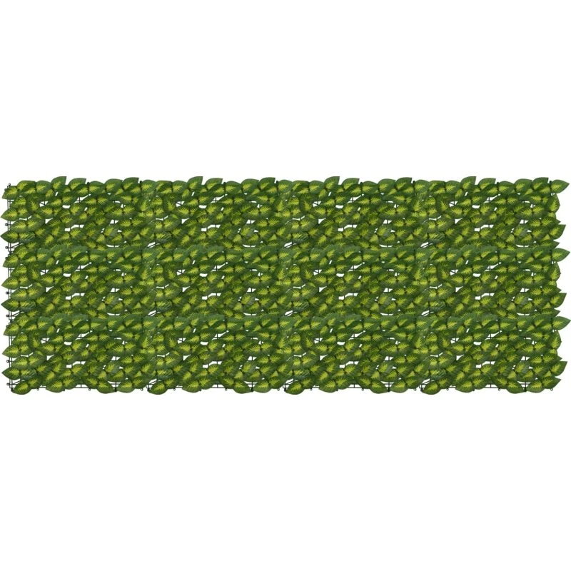 vidaXL Altanscreen med blade Grøn/Gul 200 x 75 cm