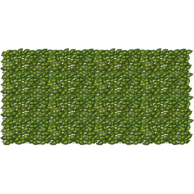 vidaXL Altanscreen med blade Grøn/Gul 200 x 100 cm
