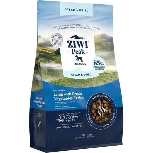 Ziwipeak Dog Steam & Dried, Lam, 1,5 kg