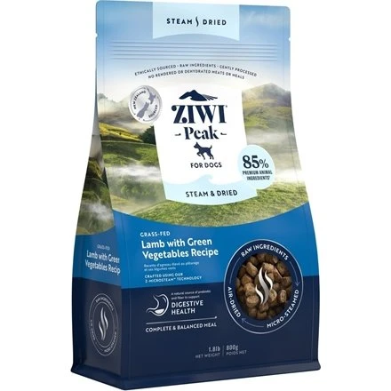 Ziwipeak Dog Steam & Dried Lamm, 800g