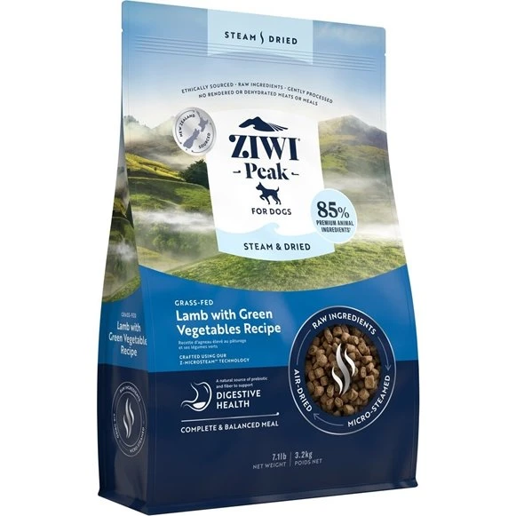 Ziwipeak Dog Steam & Dried, Lammefilet, 3,2 kg