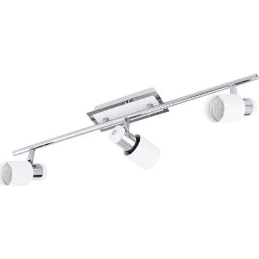 Eglo Davida 3-spot spotlampe, krom/hvid