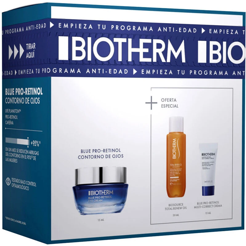 Biotherm Sæt – Blue Pro-Retinol Øjenkontur og Ansigtspleje