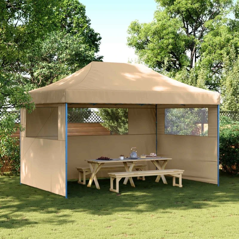 vidaXL Partytelt Beige 292 x 440 x 315 cm Oxford stof