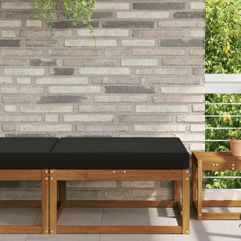 vidaXL Udendørs Sofa Pude Sort 80x80x8 cm