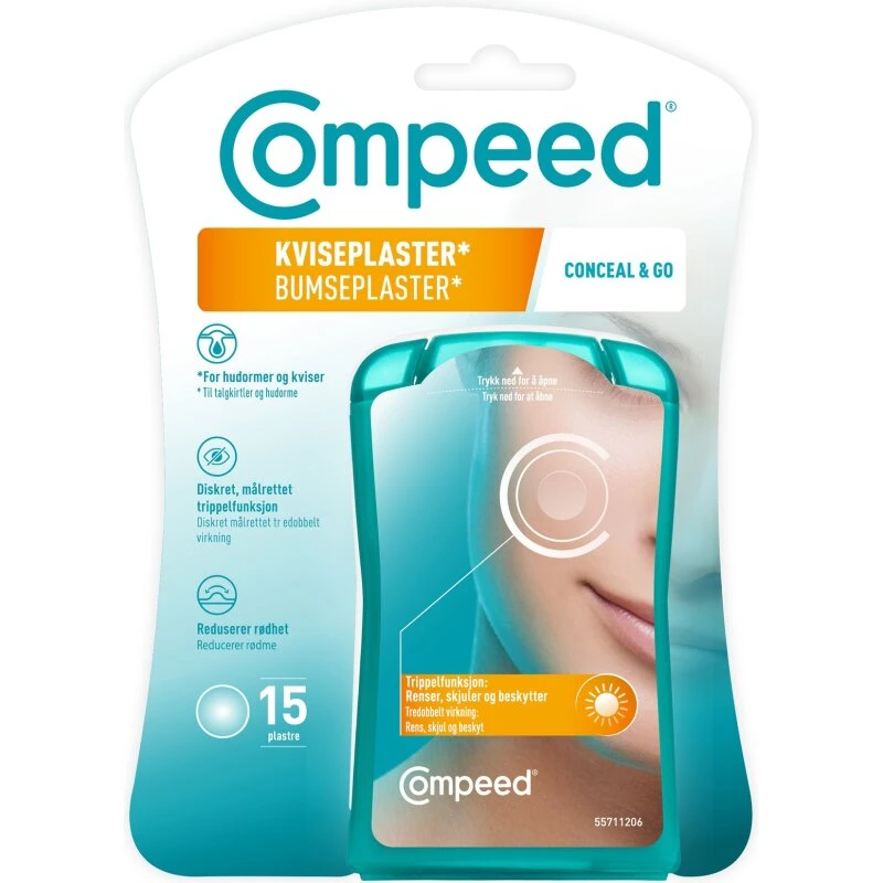 Compeed Conceal & Go bumseplastre 15 stk