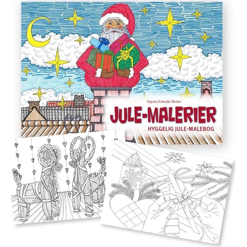 Amalie Skriver Jule-malerier – Mindful malebog med danske juletraditioner