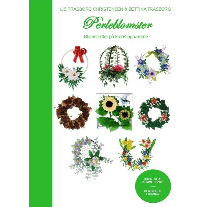 Perleblomster - Blomsterflor på krans og ramme