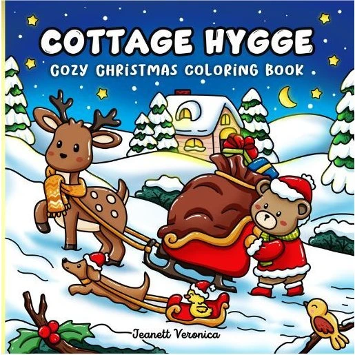 Cottage Hygge - Jeanett Veronica - Malebog med 40 hyggelige motiver