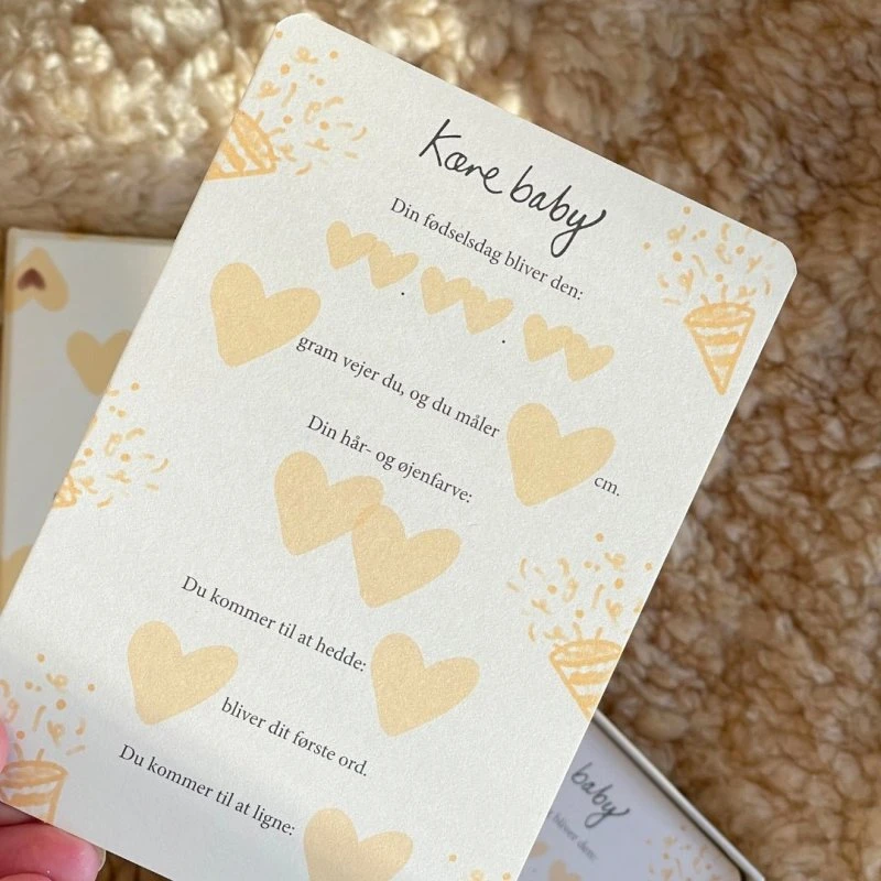 WITHWHITE Mindekort Quiz til Babyshower (30 stk.)