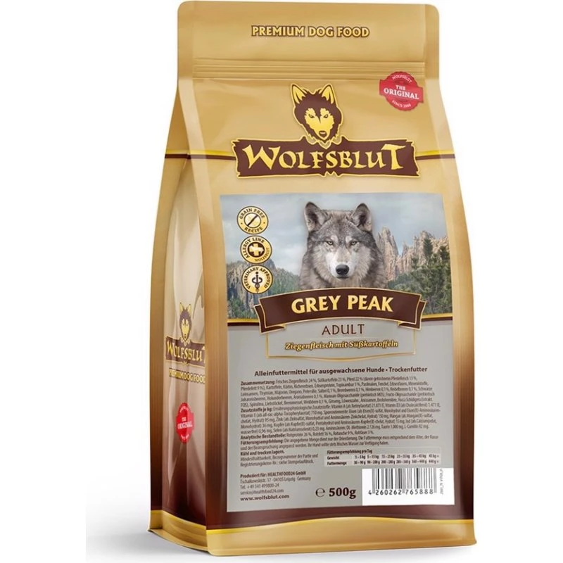 WolfsBlut Grey Peak Adult 400g, hundefoder uden korn