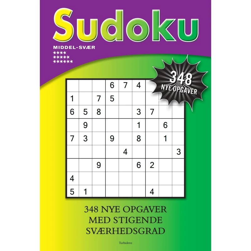 Turbulenz Sudoku - Middel-svær, 610 sider