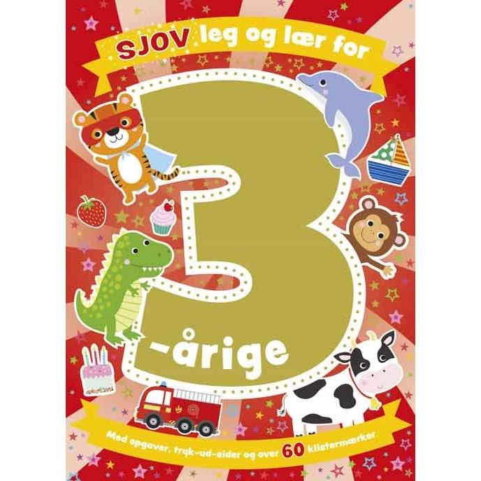 Sjov Leg og Lær for 3-årige – Aktivitetsbog med klistermærker