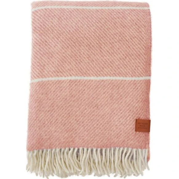 Klippan Uldplaid 130x200 cm Rosa Frank Salmon Pink
