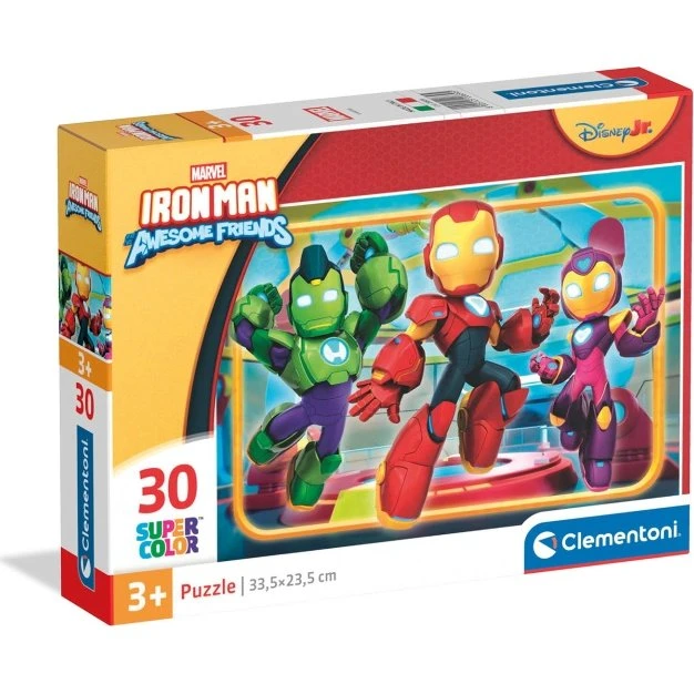 Clementoni 20839 Puslespil 30 Brikker Iron-Man og hans venskab
