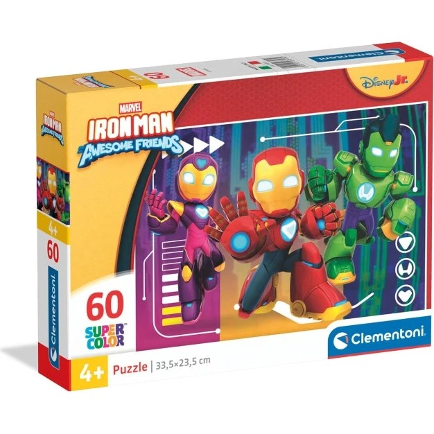 Clementoni Iron Man 60 Brikker Puslespil