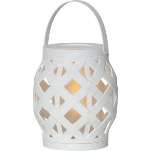 Star Trading Flame batteri lanterne, hvid, 16 cm