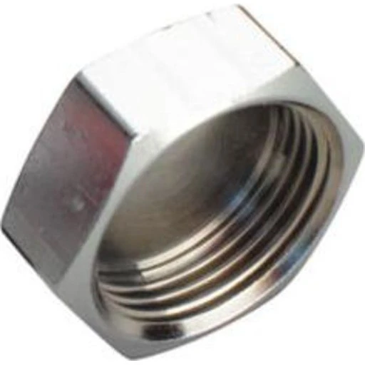 Kromfærdig messing slutmuffe 3/4"