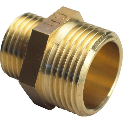 MS Brystnippel 3/4" x 1/2" Messing