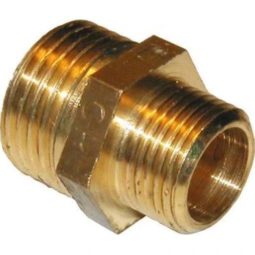 MS Messing Brystnippel 1" x 1/2"