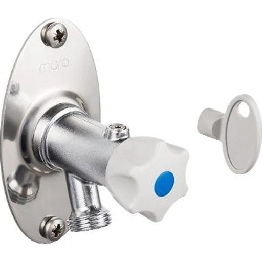 Mora Garden udendørshane 320-445 mm, krom, med selvtømmende funktion