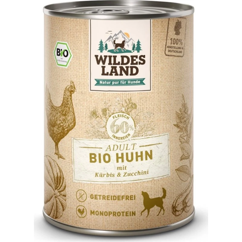 Wildes Land BIO Kylling økologisk dåsemad, 400g