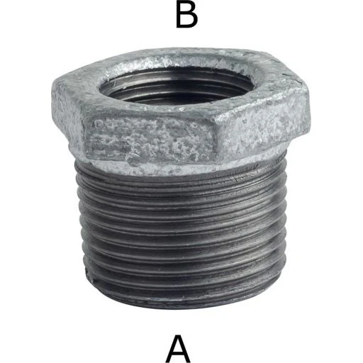 +GF+ Galvaniseret nippelmuffe 2 1/2" x 1 1/2" koncentrisk