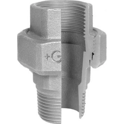 GF+ Galvaniseret union muffe/nippel 1 1/2" konisk tætning