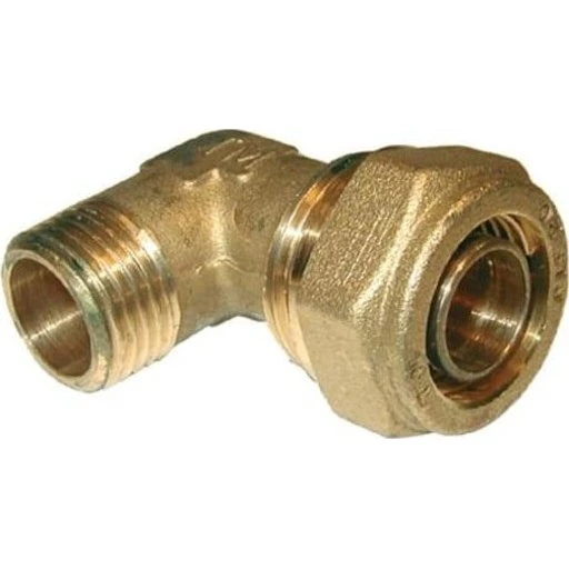 Pex vinkel med nippel 18 mm x 3/4"