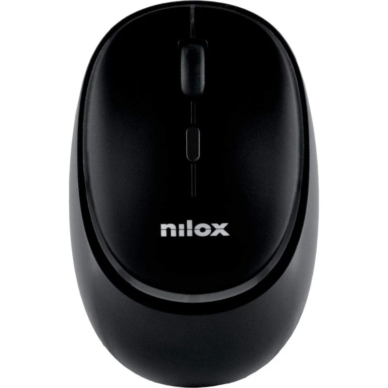 Nilox Dual Silent Trådløs Mus, Genopladelig, Sort, 1600 DPI