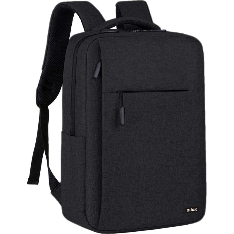 Nilox Laptoprygsæk 15,6" Sort – Vandafvisende, 3 Lommer